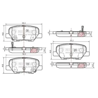Brake Pad Set, disc brake N3615017