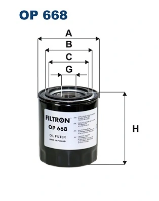 Hydraulic Filter, automatic transmission OP 668