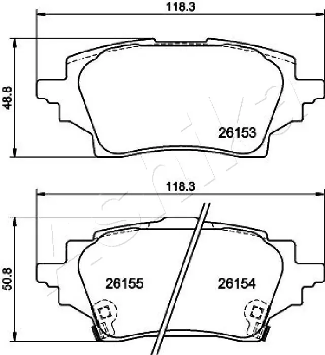 ASHIKA 51-02-263 Brake Pad Set, disc brake