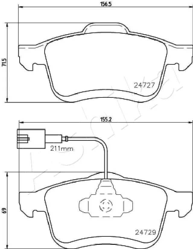 Brake Pad Set, disc brake 50-00-0221