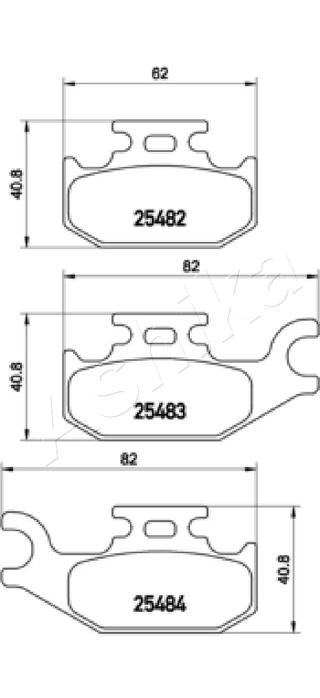 ASHIKA 50-00-0719 Brake Pad Set, disc brake