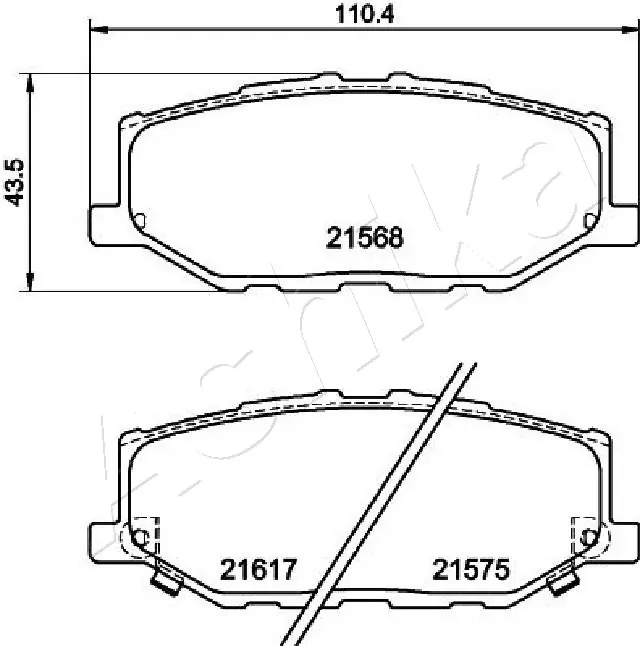 ASHIKA 50-08-823 Brake Pad Set, disc brake
