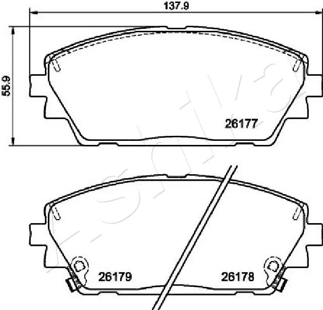 ASHIKA 50-03-3002 Brake Pad Set, disc brake