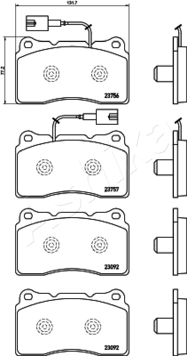 Brake Pad Set, disc brake 50-00-0211