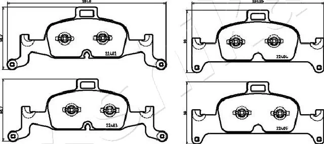 ASHIKA 50-00-0918 Brake Pad Set, disc brake