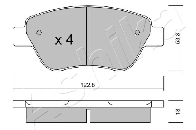 ASHIKA 50-00-0248 Brake Pad Set, disc brake