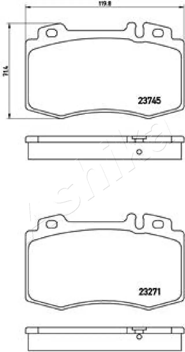 Brake Pad Set, disc brake 50-00-0510