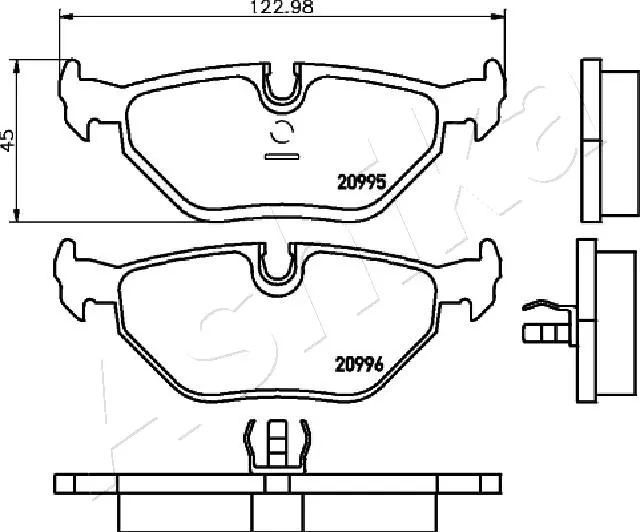ASHIKA 51-00-0106 Brake Pad Set, disc brake