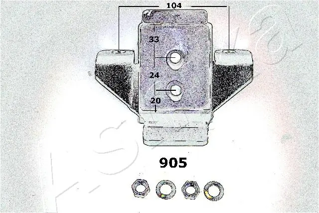 ASHIKA GOM-905 Mounting, engine
