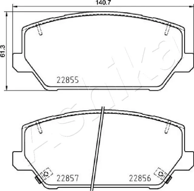 Brake Pad Set, disc brake 50-0H-H28
