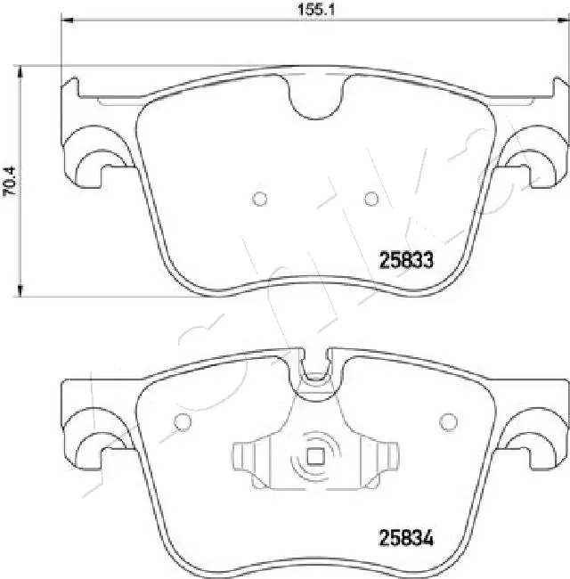 ASHIKA 50-00-0613 Brake Pad Set, disc brake