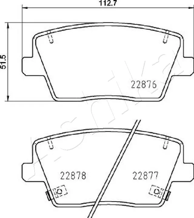 ASHIKA 51-0H-H12 Brake Pad Set, disc brake