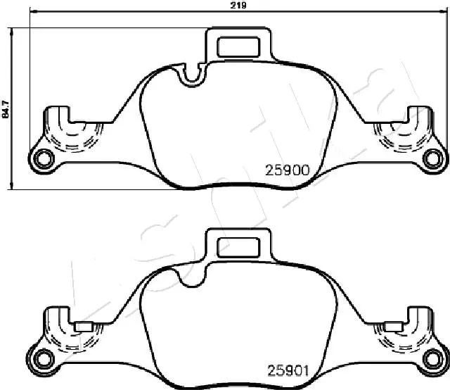 ASHIKA 50-00-0128 Brake Pad Set, disc brake