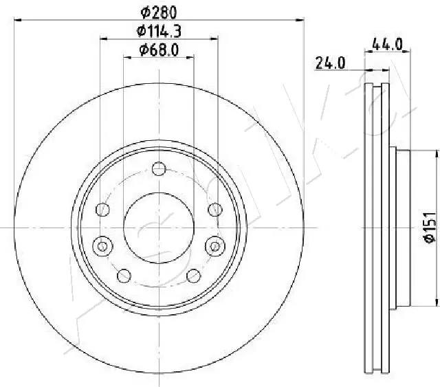 ASHIKA 60-01-181C Brake Disc