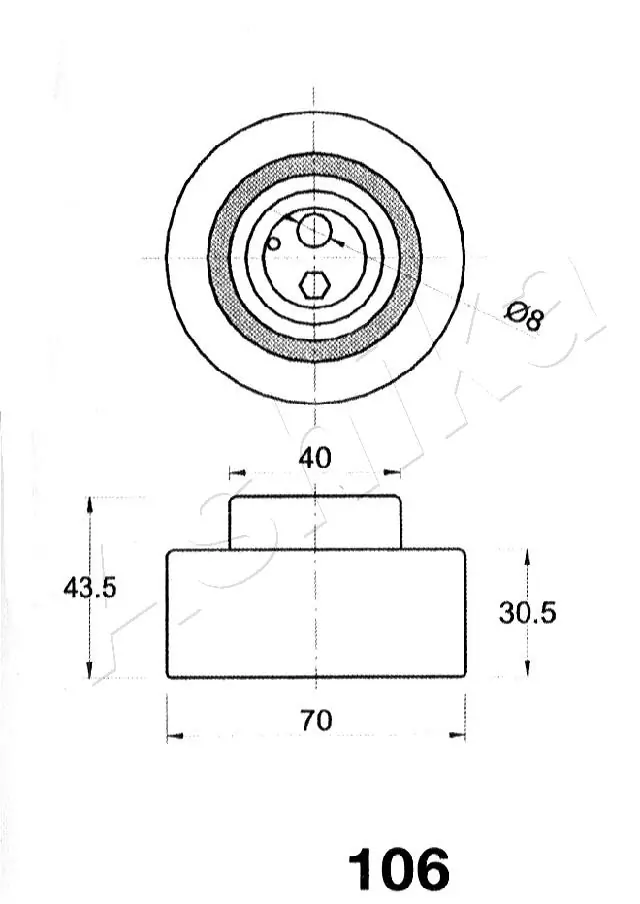 ASHIKA 45-01-106 Tensioner, timing belt