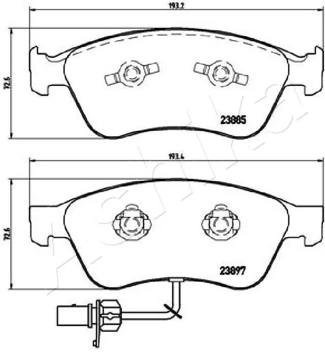 Brake Pad Set, disc brake 50-00-0923