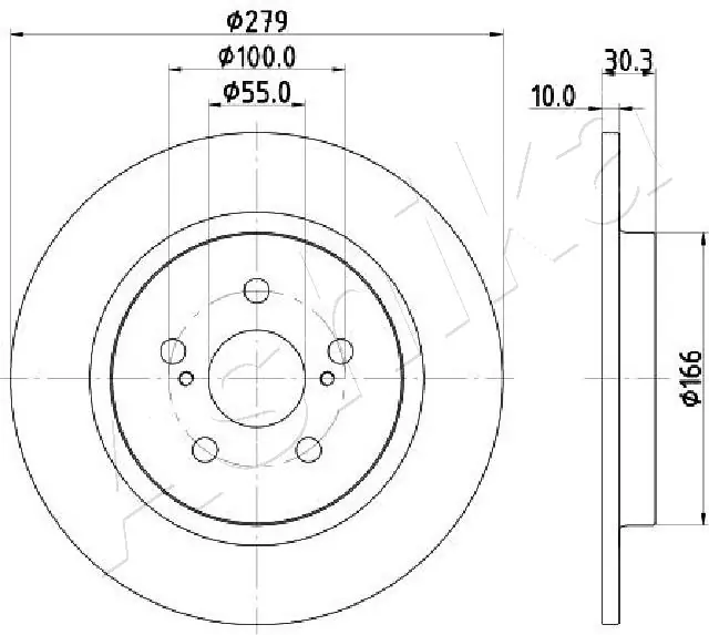 ASHIKA 61-02-275C Brake Disc