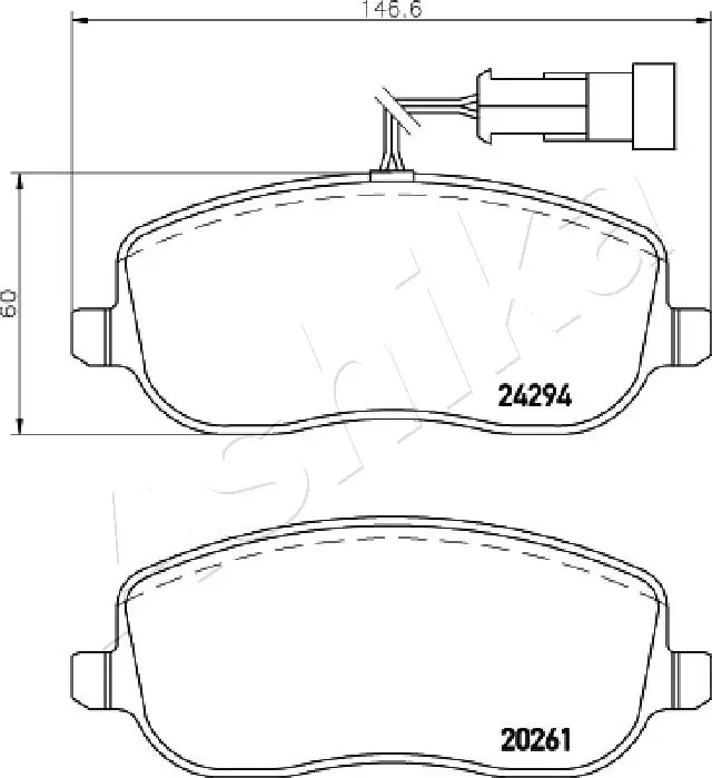 ASHIKA 50-00-0220 Brake Pad Set, disc brake