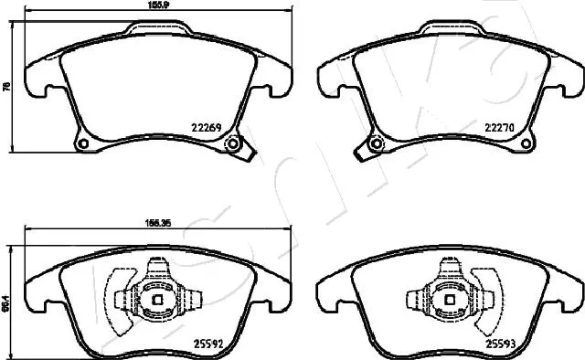 Brake Pad Set, disc brake 50-00-0311