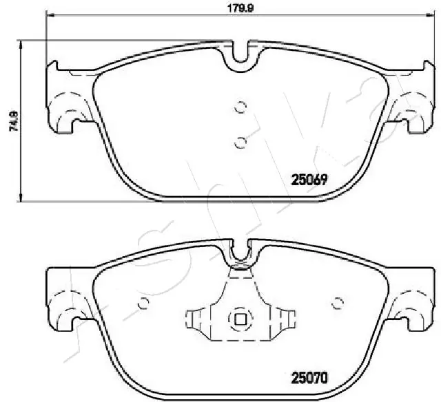 ASHIKA 50-00-0620 Brake Pad Set, disc brake