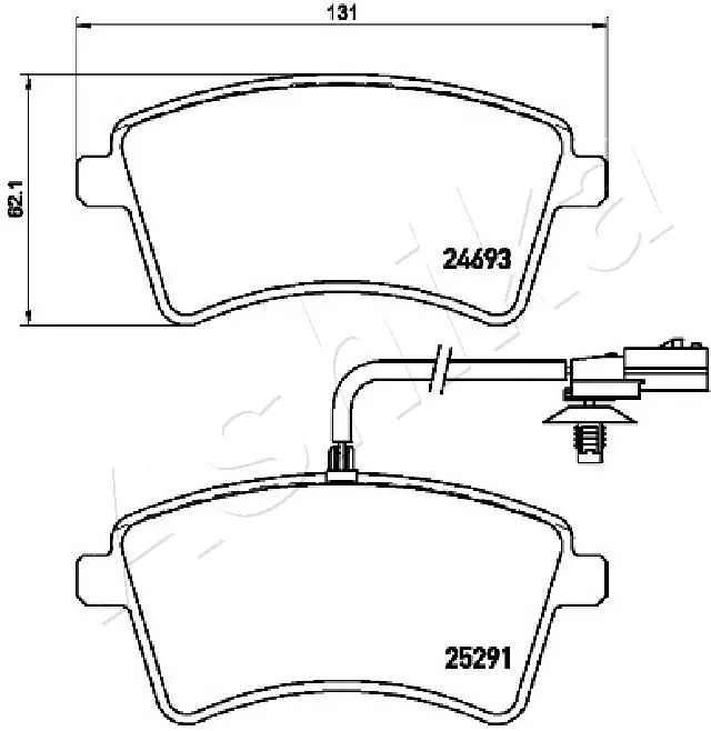 ASHIKA 50-00-0721 Brake Pad Set, disc brake