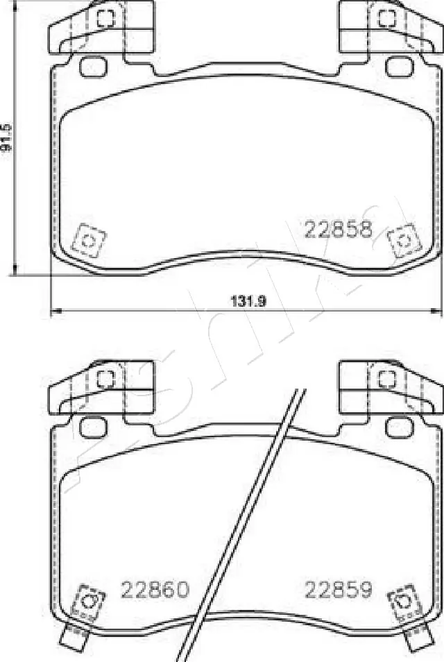 ASHIKA 50-0K-K36 Brake Pad Set, disc brake