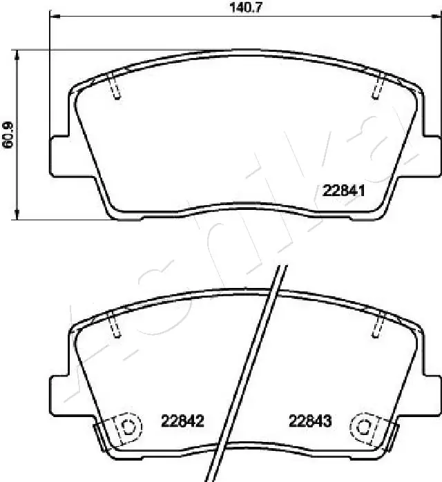Brake Pad Set, disc brake 50-0K-K35