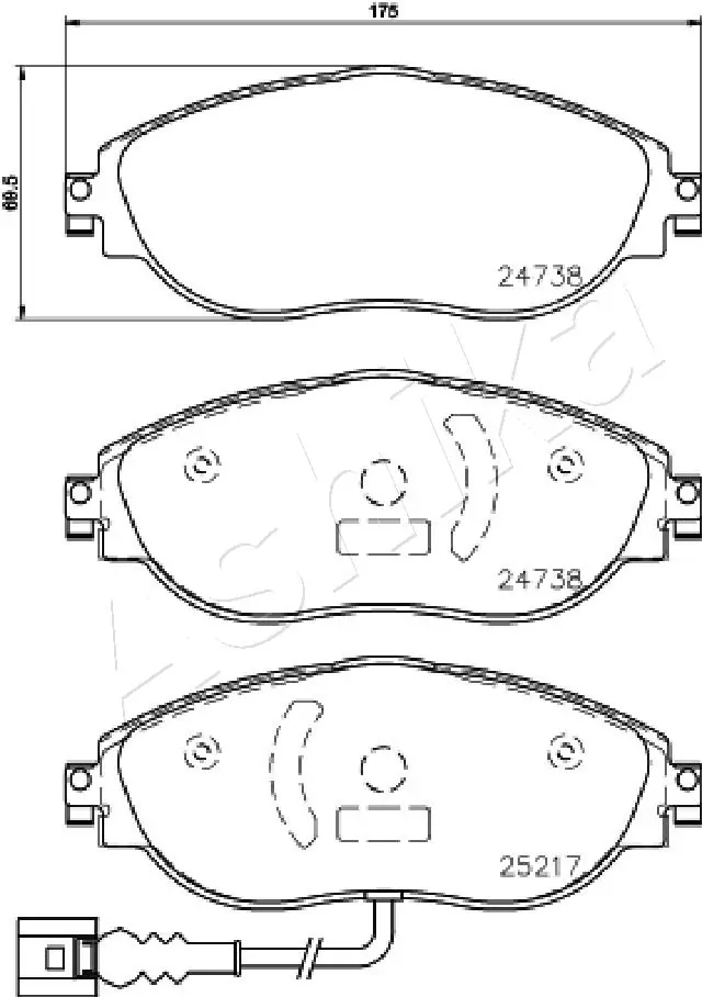 Brake Pad Set, disc brake 50-00-0908