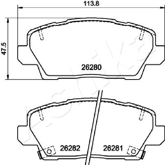 ASHIKA 50-0K-K37 Brake Pad Set, disc brake
