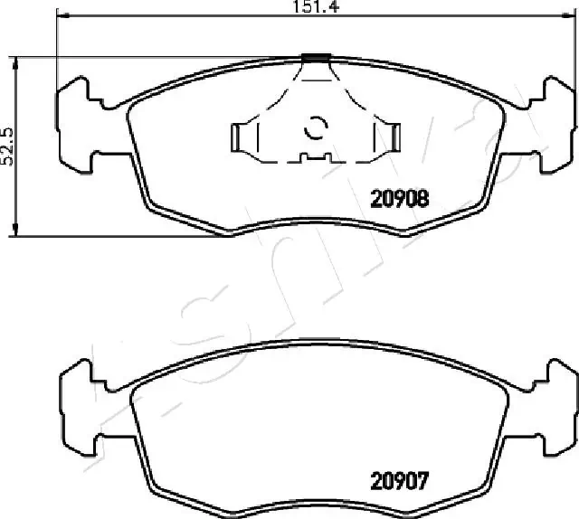 ASHIKA 50-00-0303 Brake Pad Set, disc brake