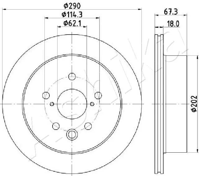ASHIKA 61-02-257C Brake Disc