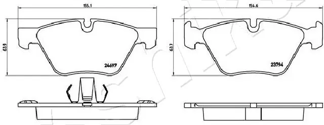 Brake Pad Set, disc brake 50-00-0124