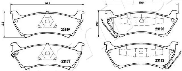 Brake Pad Set, disc brake 51-00-0518