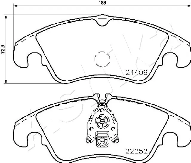 Brake Pad Set, disc brake 50-00-0916