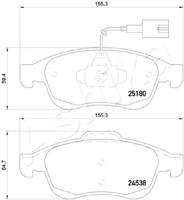 ASHIKA 50-00-0243 Brake Pad Set, disc brake
