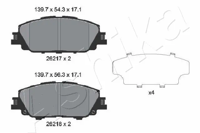 Brake Pad Set, disc brake 50-02-2030