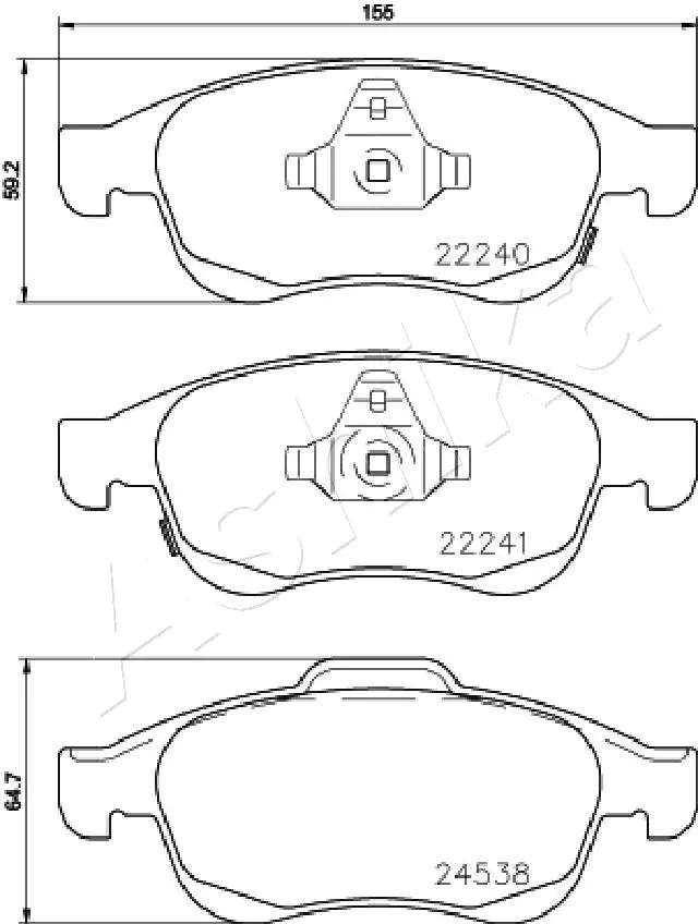Brake Pad Set, disc brake 50-00-0217