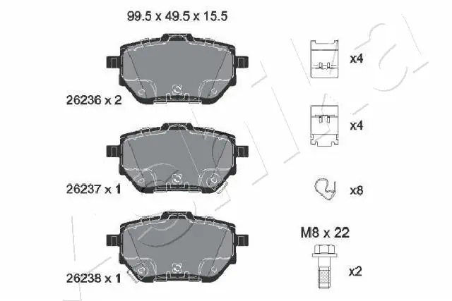Brake Pad Set, disc brake 51-02-267