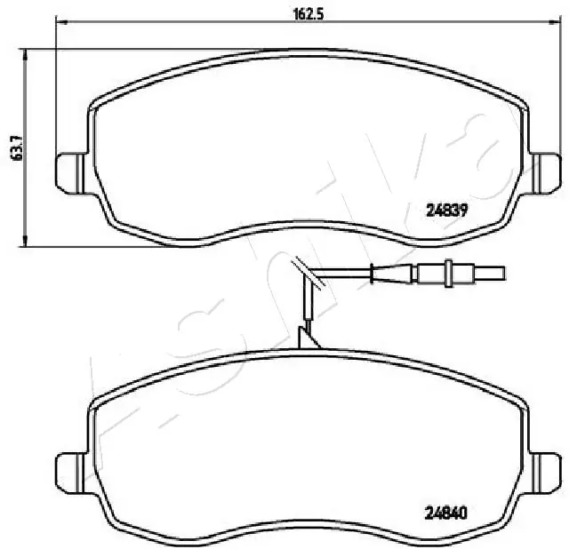 ASHIKA 50-00-0621 Brake Pad Set, disc brake