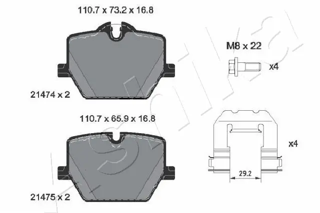 Brake Pad Set, disc brake 51-02-266