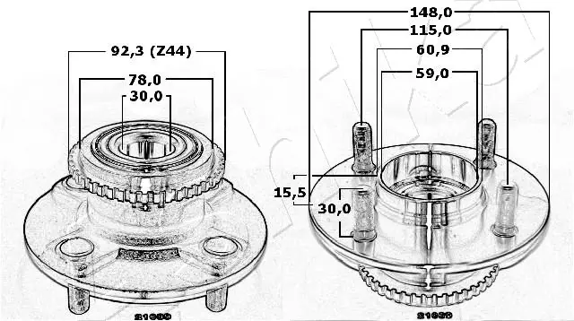 Wheel Hub 44-21039