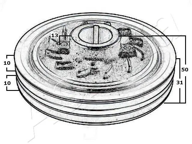 Belt Pulley, crankshaft 122-05-500
