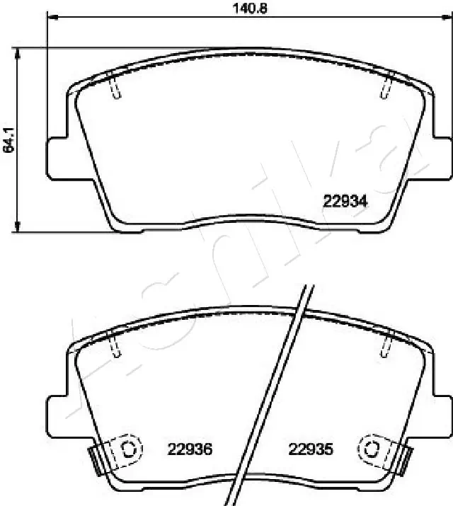 ASHIKA 50-0K-K34 Brake Pad Set, disc brake