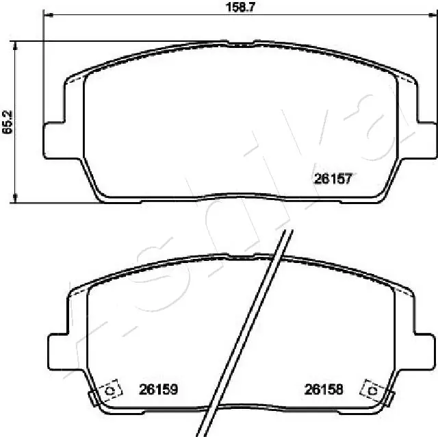 ASHIKA 50-0H-H30 Brake Pad Set, disc brake