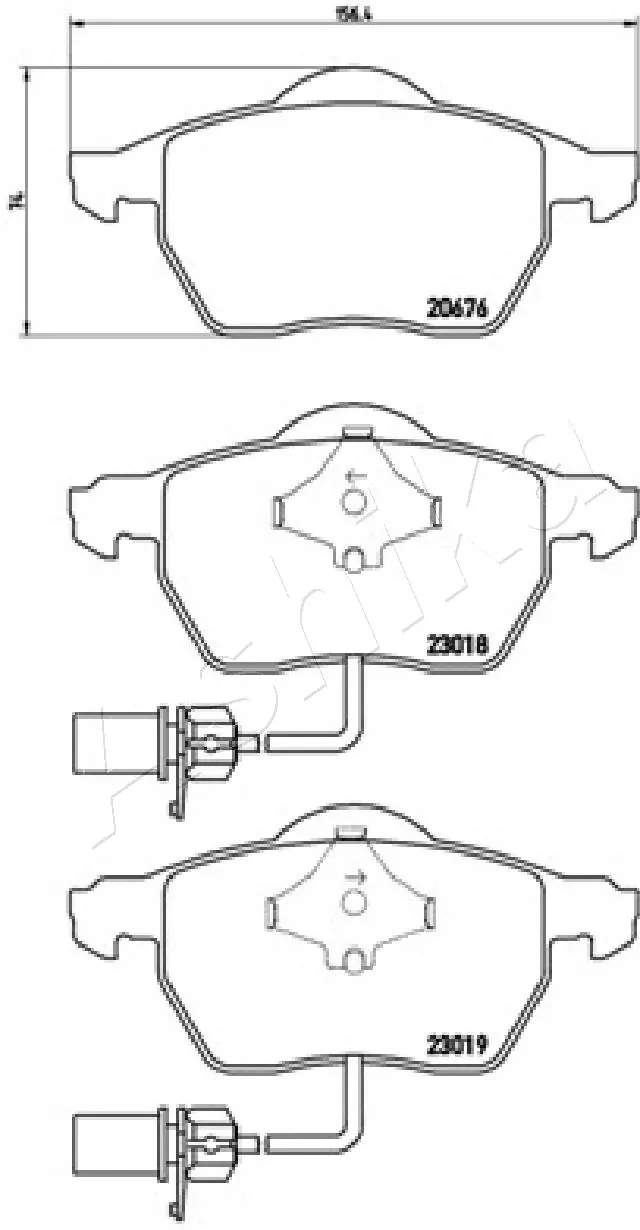 ASHIKA 50-00-0927 Brake Pad Set, disc brake