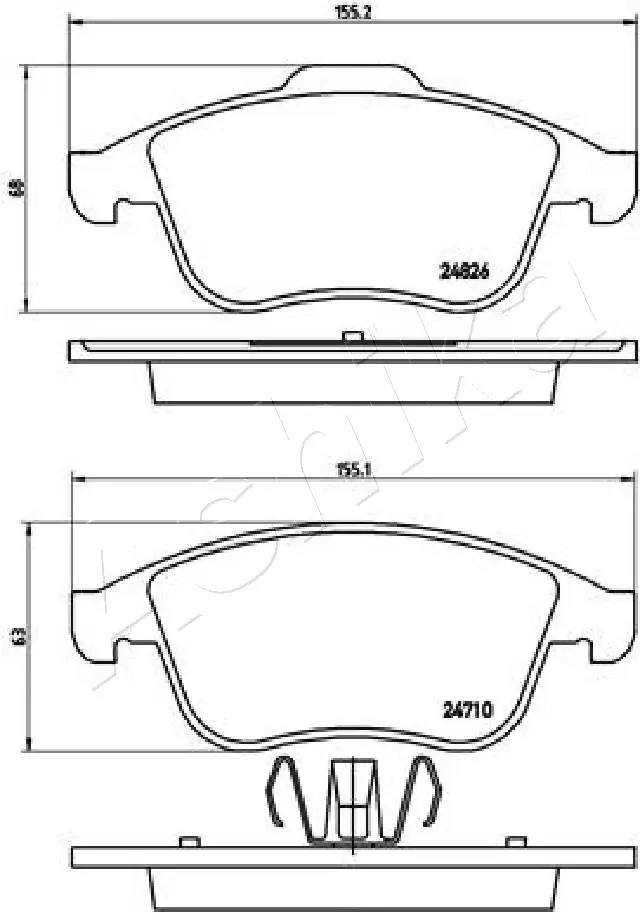 ASHIKA 50-00-0710 Brake Pad Set, disc brake