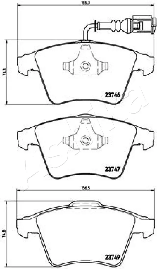 Brake Pad Set, disc brake 50-00-0954