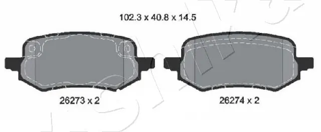 ASHIKA 51-00-0323 Brake Pad Set, disc brake