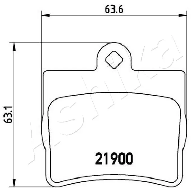 ASHIKA 51-00-0503 Brake Pad Set, disc brake