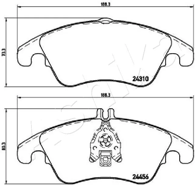 ASHIKA 50-00-0513 Brake Pad Set, disc brake